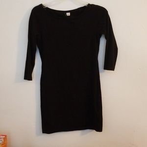 H&M 3/4 length sleeve black dress